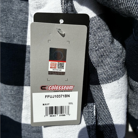 United States Naval Academy 
Navy and White Plaid Jacket with Gray Hood - Picture 5 of 5